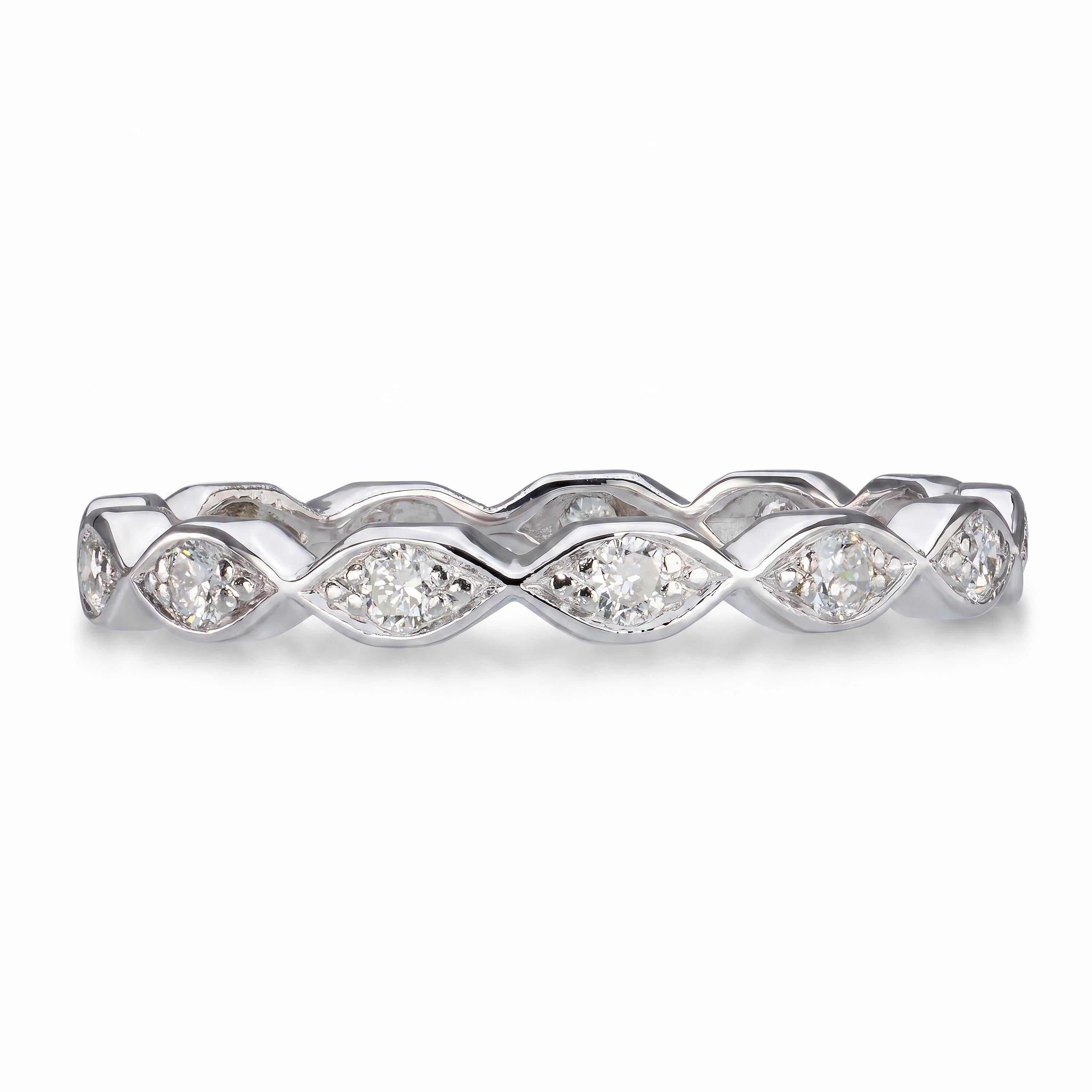 Vintage Platinum Diamond Eternity Band Ring