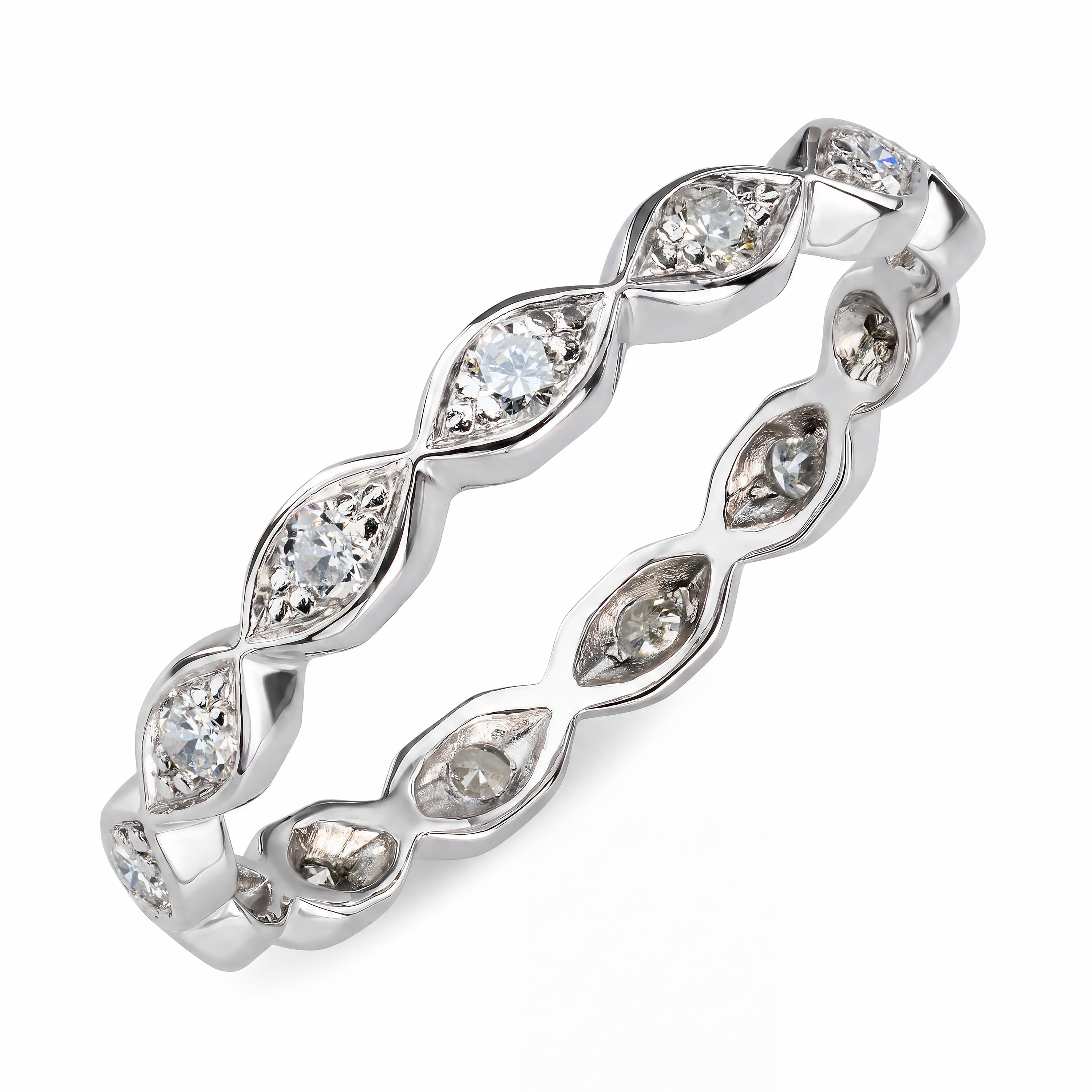 Vintage Platinum Diamond Eternity Band Ring
