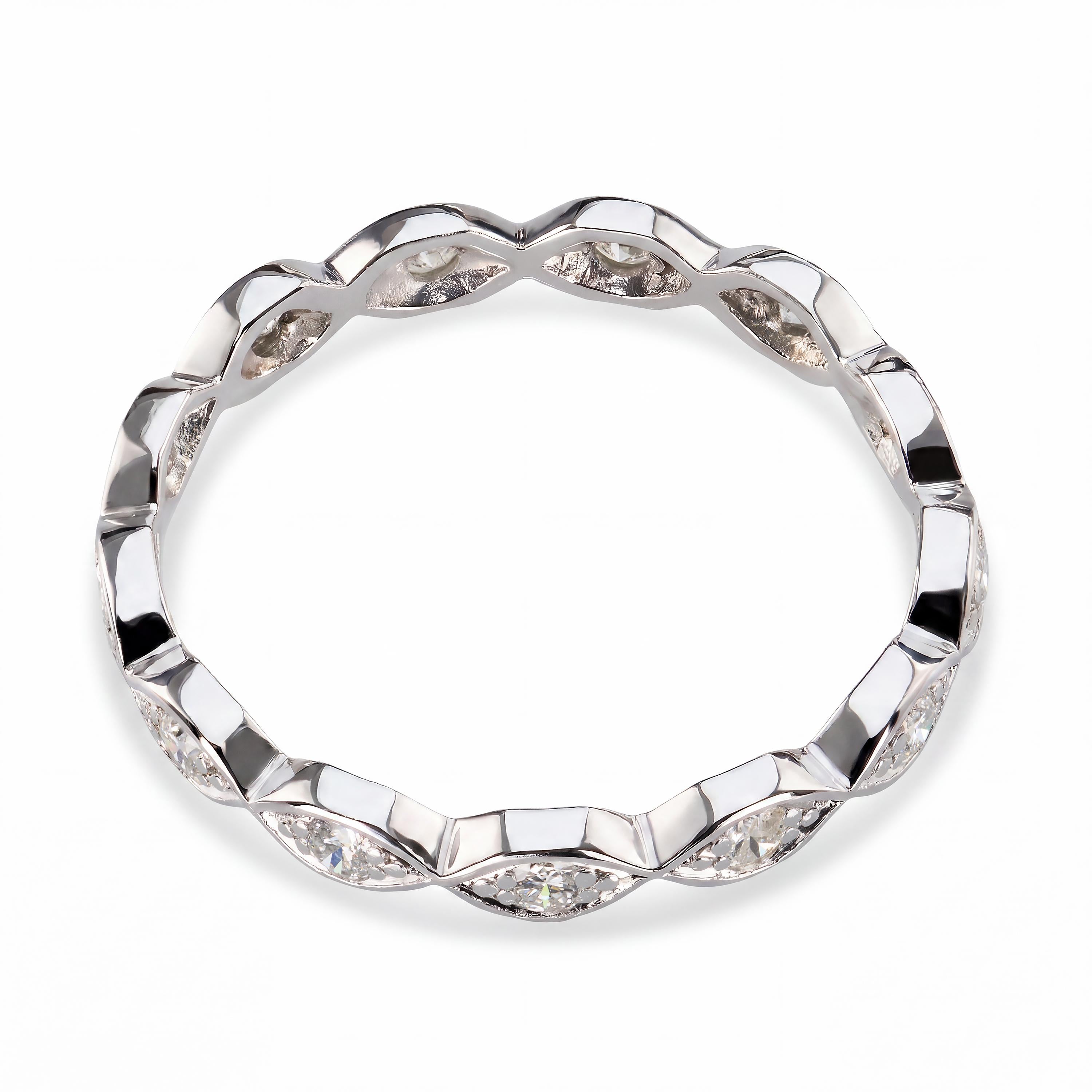 Vintage Platinum Diamond Eternity Band Ring