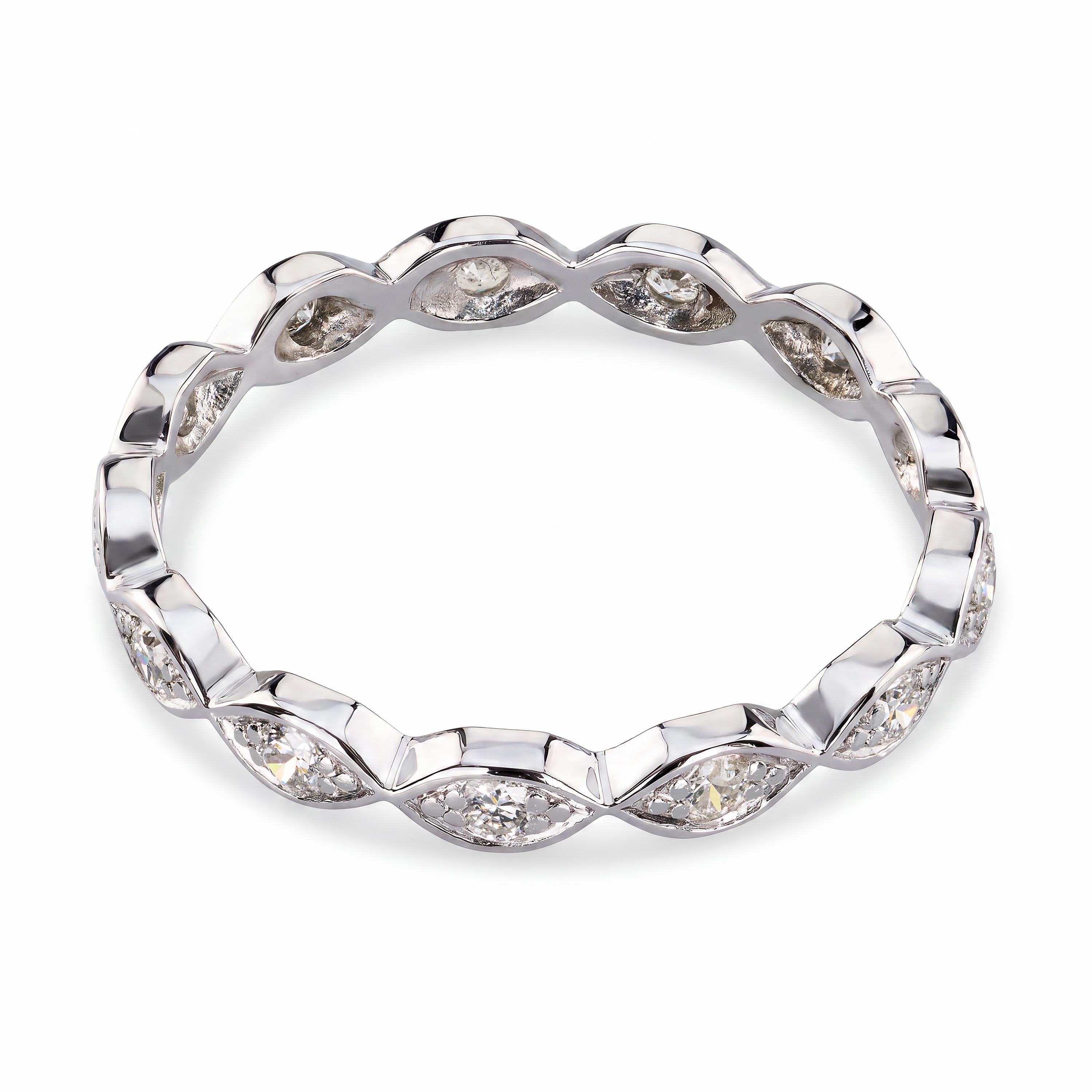 Vintage Platinum Diamond Eternity Band Ring