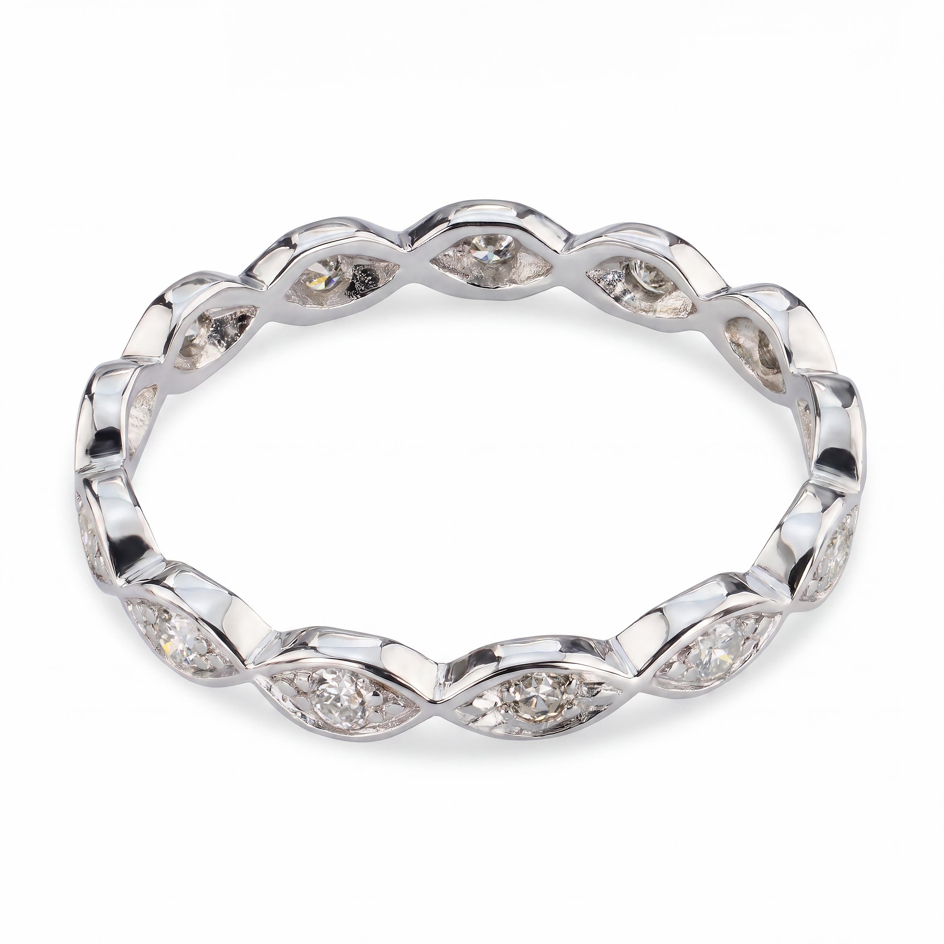 Vintage Platinum Diamond Eternity Band Ring