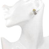 David Yurman Sterling Silver & 14k Yellow Gold Sculpted Cable Hoop Earrings