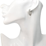 17k White Gold Diamond Star & Moon Celestial Hoop Earrings