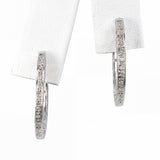 17k White Gold Diamond Star & Moon Celestial Hoop Earrings