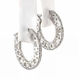 17k White Gold Diamond Star & Moon Celestial Hoop Earrings