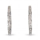 17k White Gold Diamond Star & Moon Celestial Hoop Earrings