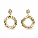 Coomi 20k Yellow Gold Open Serenity Diamond Accented Dangle Earrings