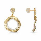 Coomi 20k Yellow Gold Open Serenity Diamond Accented Dangle Earrings