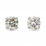 14k White Gold .66ctw Diamond Stud Earrings