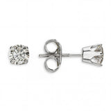 14k White Gold .66ctw Diamond Stud Earrings
