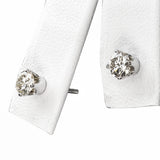 14k White Gold .66ctw Diamond Stud Earrings