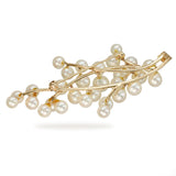 Vintage Ming's 14k Yellow Gold Pearl Cluster Branch Brooch
