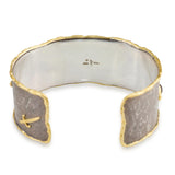 Victor Velyan 925 & 24k Yellow Gold Celestial Spessartite Garnet Cuff Bracelet