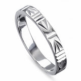 Vintage 950 Platinum Engraved Pattern Band