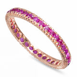 Vintage Rose Gold Pink Sapphire Eternity Band