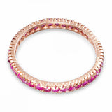Vintage Rose Gold Pink Sapphire Eternity Band