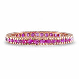 Vintage Rose Gold Pink Sapphire Eternity Band