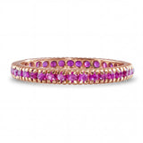 Vintage Rose Gold Pink Sapphire Eternity Band