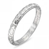 Art Deco Platinum Hand Engraved Wedding Band