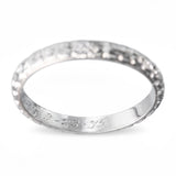 Art Deco Platinum Hand Engraved Wedding Band