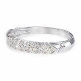 Vintage Platinum Diamond Half Eternity Band Ring