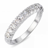 Vintage Platinum Diamond Half Eternity Band Ring