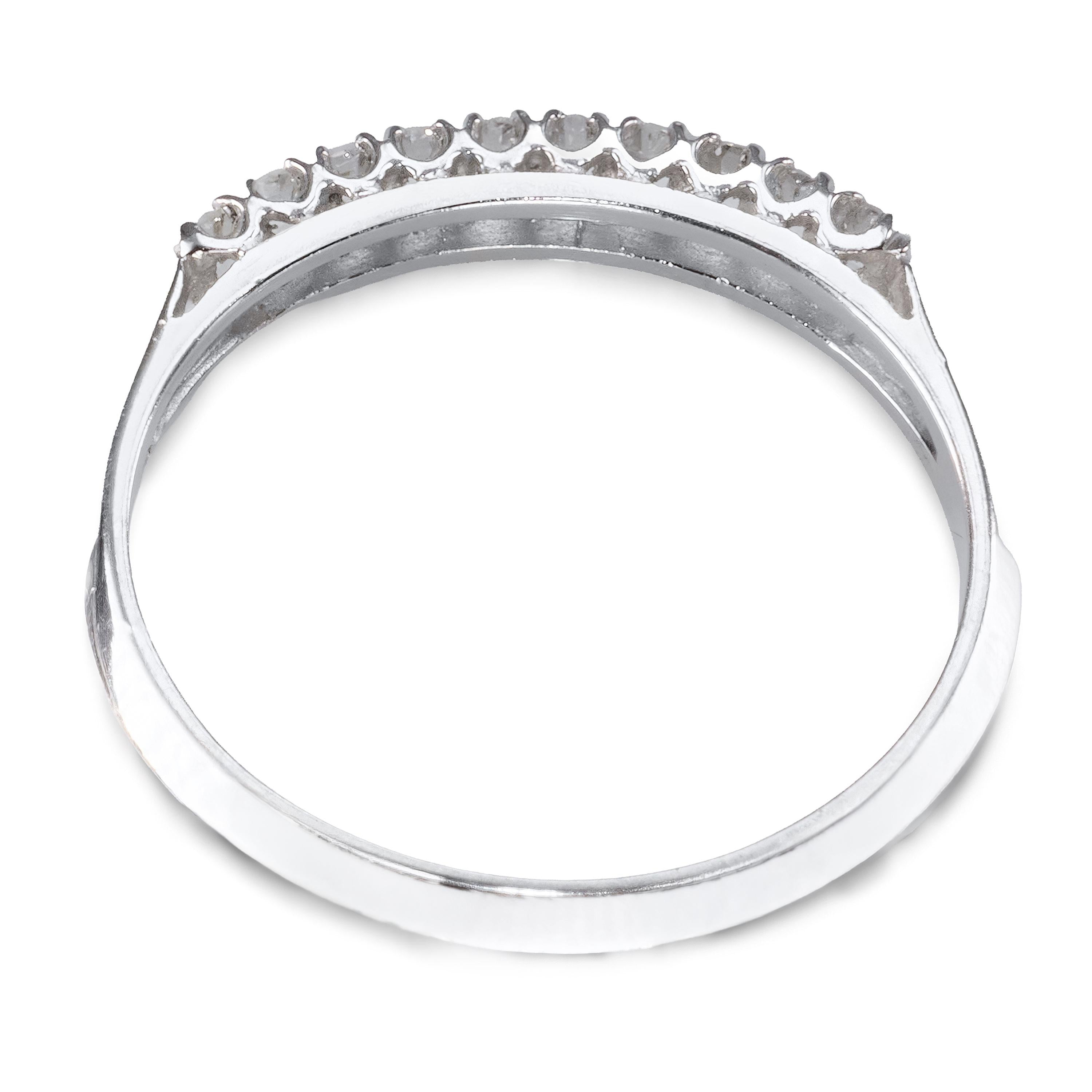 Vintage Platinum .22ctw Diamond Wedding Band