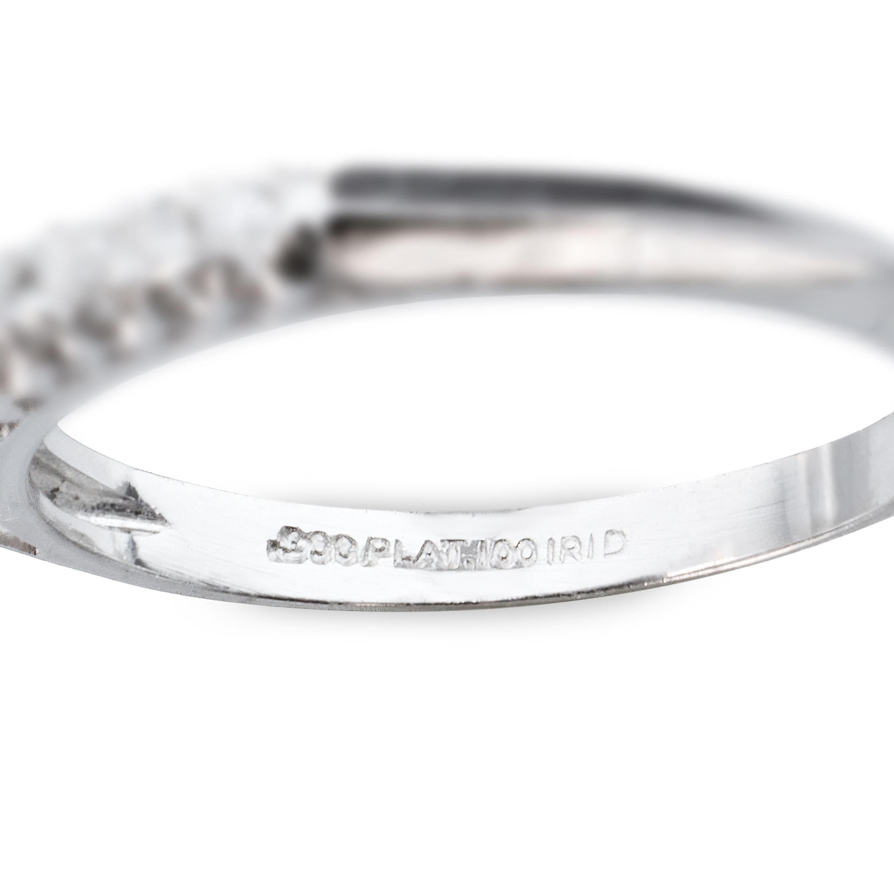 Vintage Platinum .22ctw Diamond Wedding Band