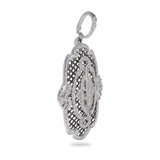 14k White Gold Edwardian Inspired 1.61ctw Diamond Pendant