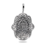 14k White Gold Edwardian Inspired 1.61ctw Diamond Pendant