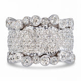 18k White Gold Bertani & Co. 2.82tcw Diamond Pave Ring