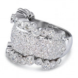 18k White Gold Bertani & Co. 2.82tcw Diamond Pave Ring