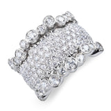 18k White Gold Bertani & Co. 2.82tcw Diamond Pave Ring