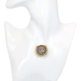 Vintage 14k Yellow Gold Ancient Alexander the Great Greek Coin Slider Pendant