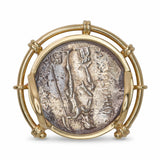 Vintage 14k Yellow Gold Ancient Alexander the Great Greek Coin Slider Pendant