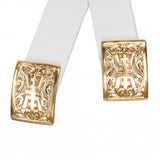 Vintage Ming's 14k Yellow Gold Chinese Motif Earrings