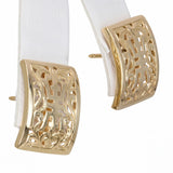 Vintage Ming's 14k Yellow Gold Chinese Motif Earrings