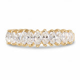 14k Yellow Gold Marquise Cut Diamond Half Eternity Band Ring