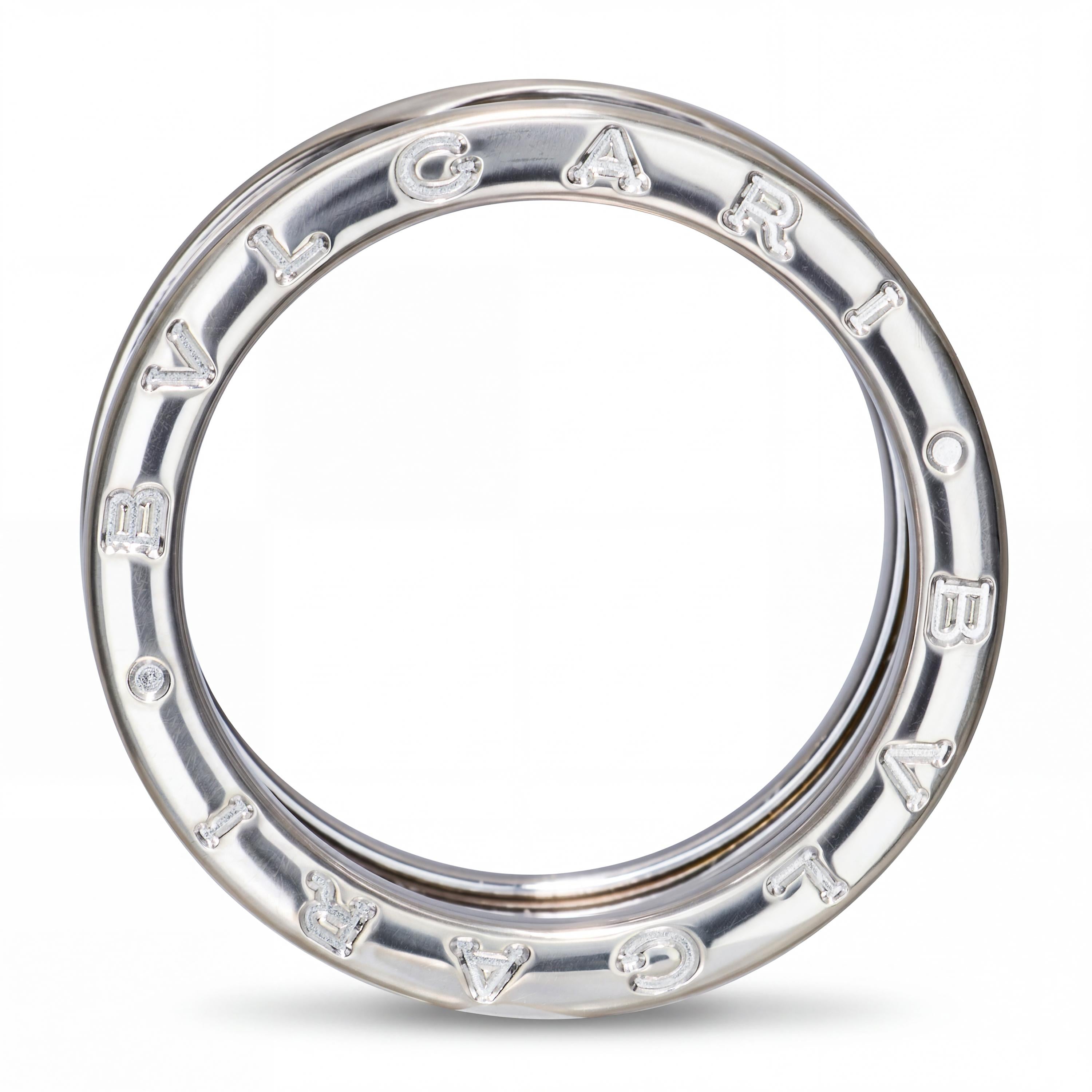 BVLGARI B.Zero1 18K White Gold 3-Band Ring