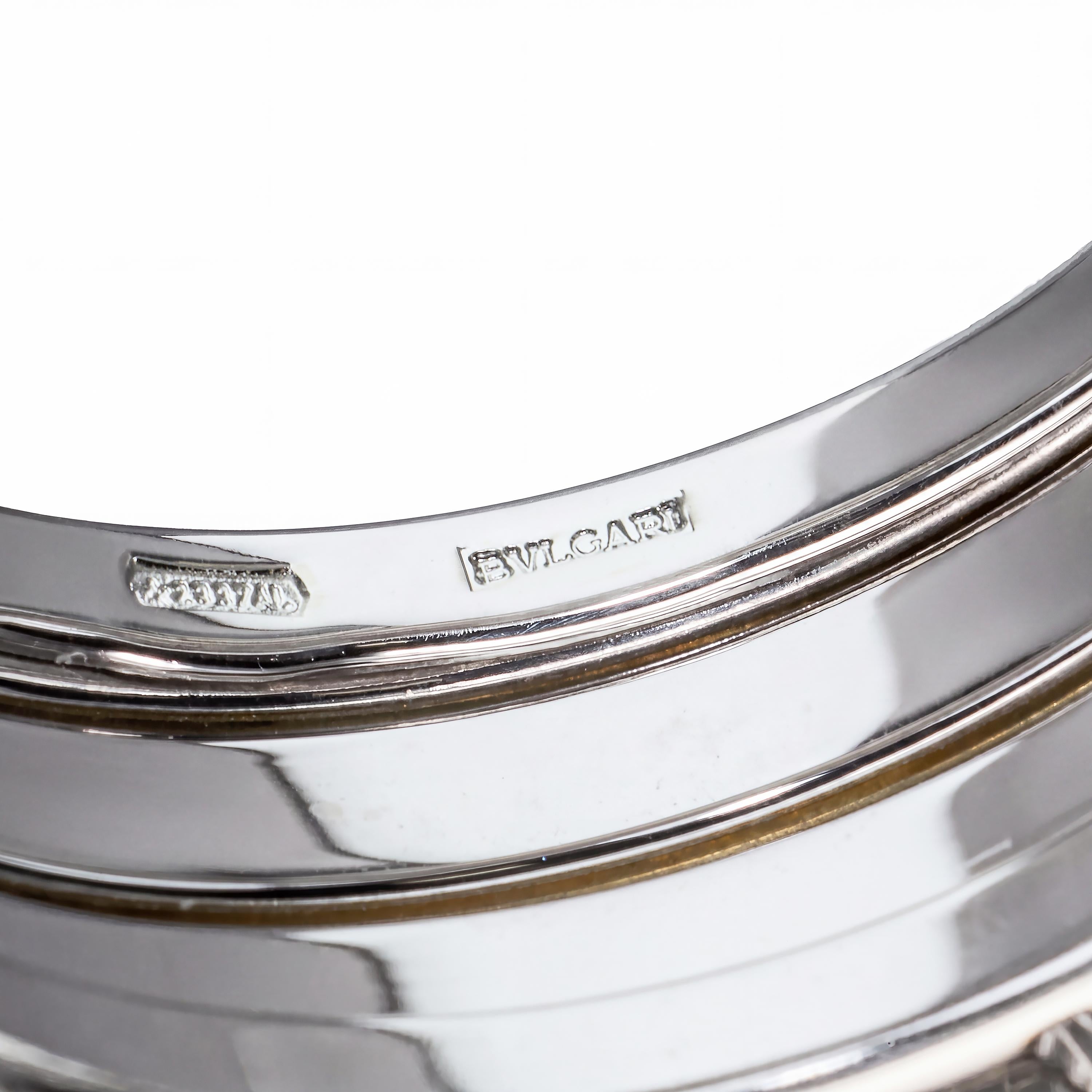 BVLGARI B.Zero1 18K White Gold 3-Band Ring
