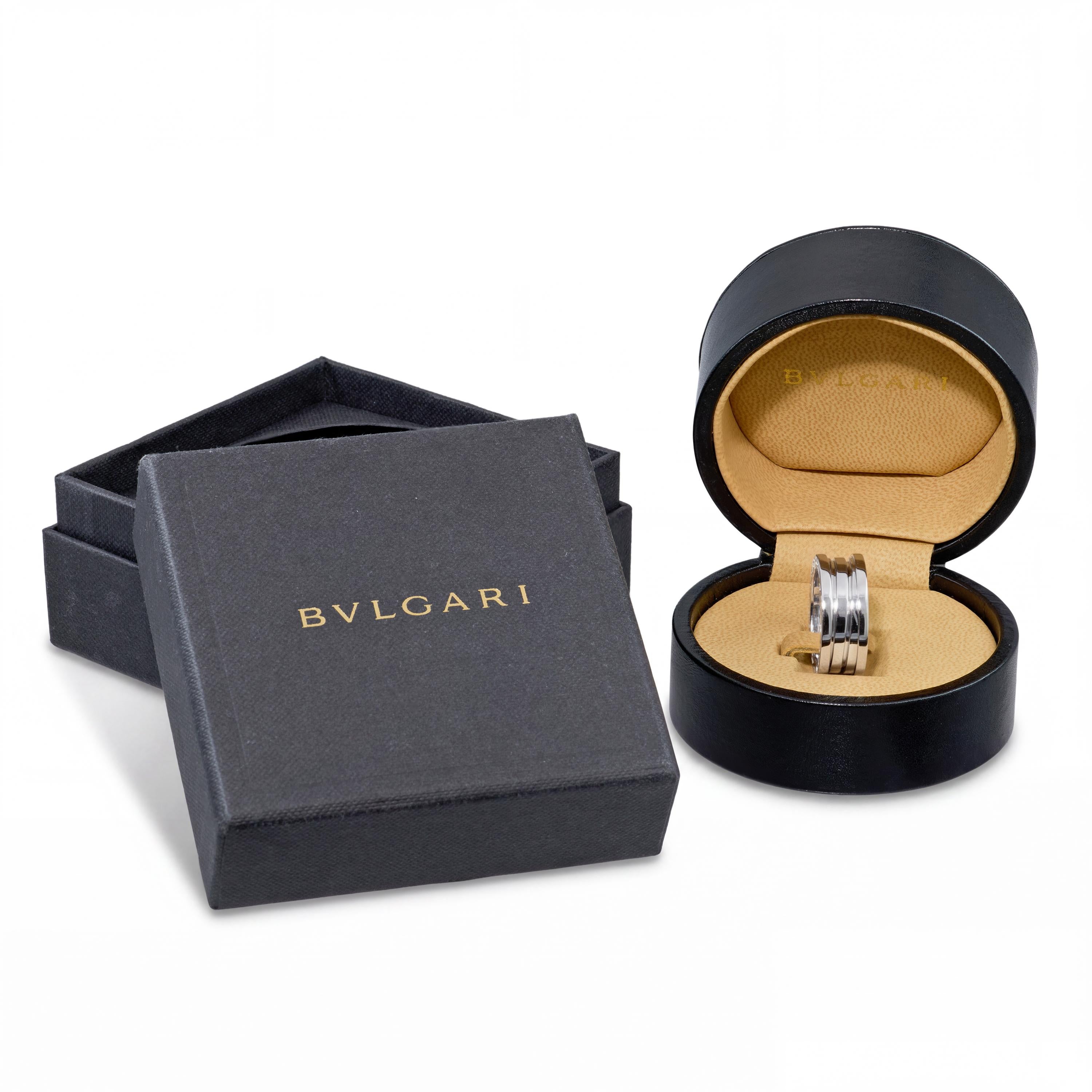 BVLGARI B.Zero1 18K White Gold 3-Band Ring