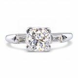Vintage Platinum 0.87ct I VS Old Euro Cut Diamond Engagement Ring