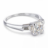 Vintage Platinum 0.87ct I VS Old Euro Cut Diamond Engagement Ring