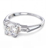 Vintage Platinum 0.87ct I VS Old Euro Cut Diamond Engagement Ring
