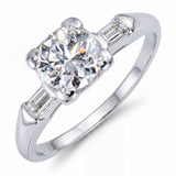 Vintage Platinum 0.87ct I VS Old Euro Cut Diamond Engagement Ring