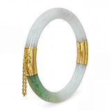 Vintage 14k Yellow Gold GIA Graded Jadeite Jade Type A Bracelet