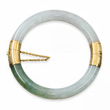Vintage 14k Yellow Gold GIA Graded Jadeite Jade Type A Bracelet