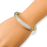 Vintage 14k Yellow Gold GIA Graded Jadeite Jade Type A Bracelet
