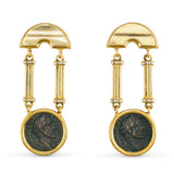 18k Yellow Gold Le Gi Designer Coin Earrings