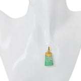 Vintage 24k Yellow Gold Jadeite Jade Pendant